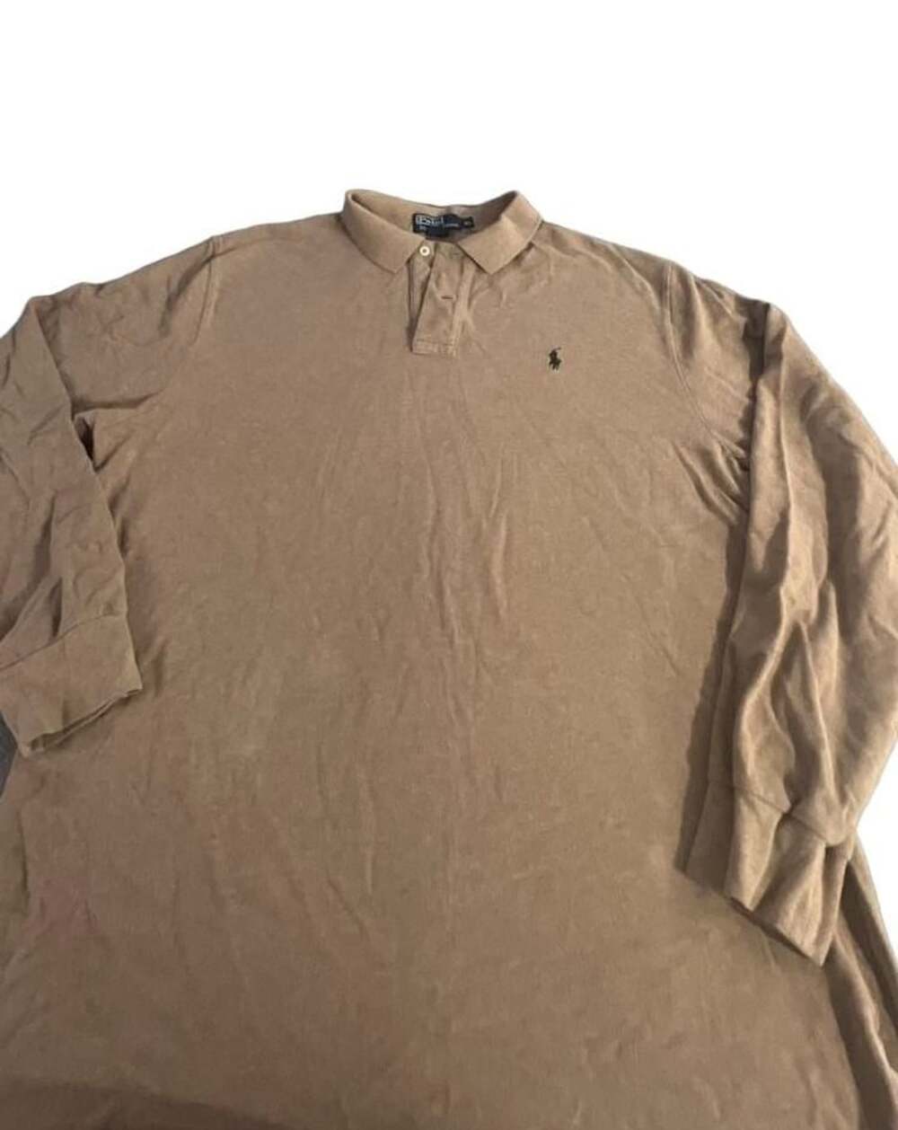 Polo Ralph Lauren Long Sleeve Polo Shirt XL Brown Cotton